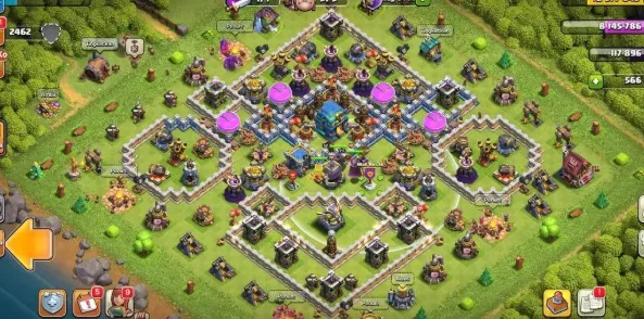 COC192 Maxed TH12 Heroes Mid Defense 5 Builders 